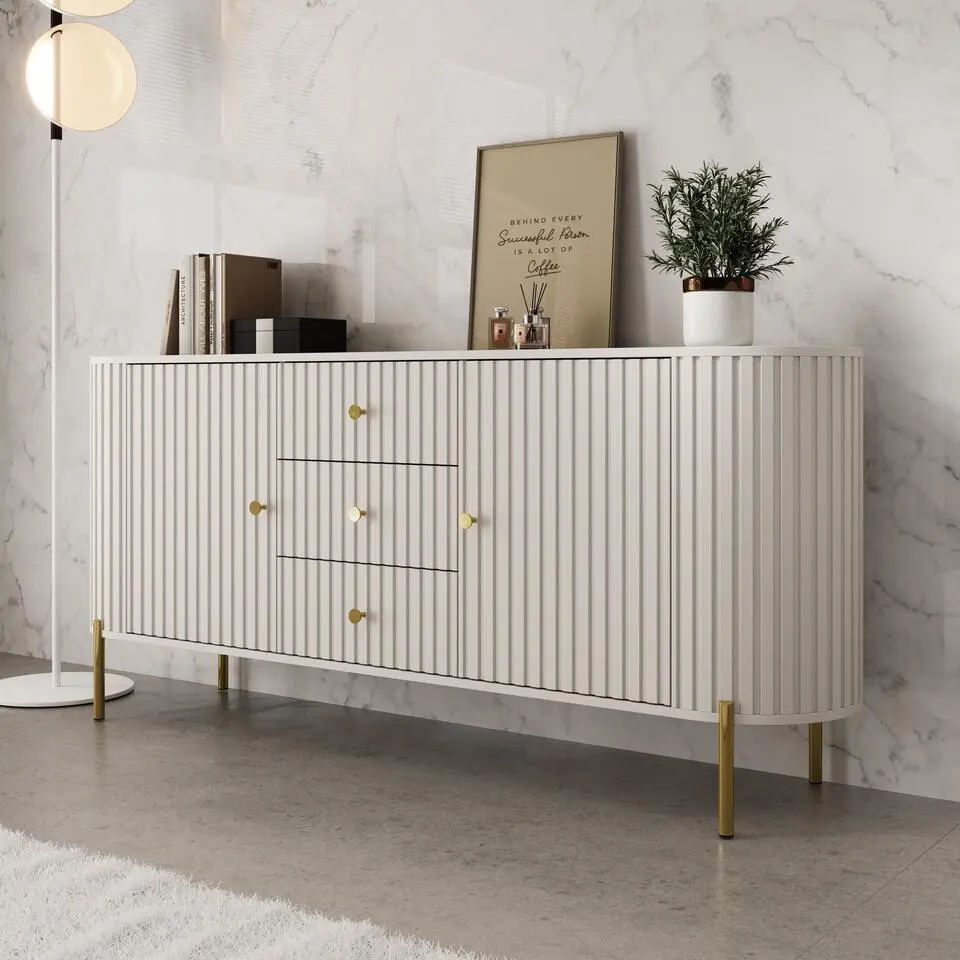 Meubella - Sorenna - Dressoir - Beige - 178x40x79 cm