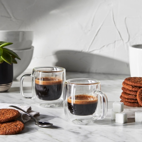 ZWILLING Sorrento Plus 2-pc Double-Wall Glass Espresso Mug Set - Clear
