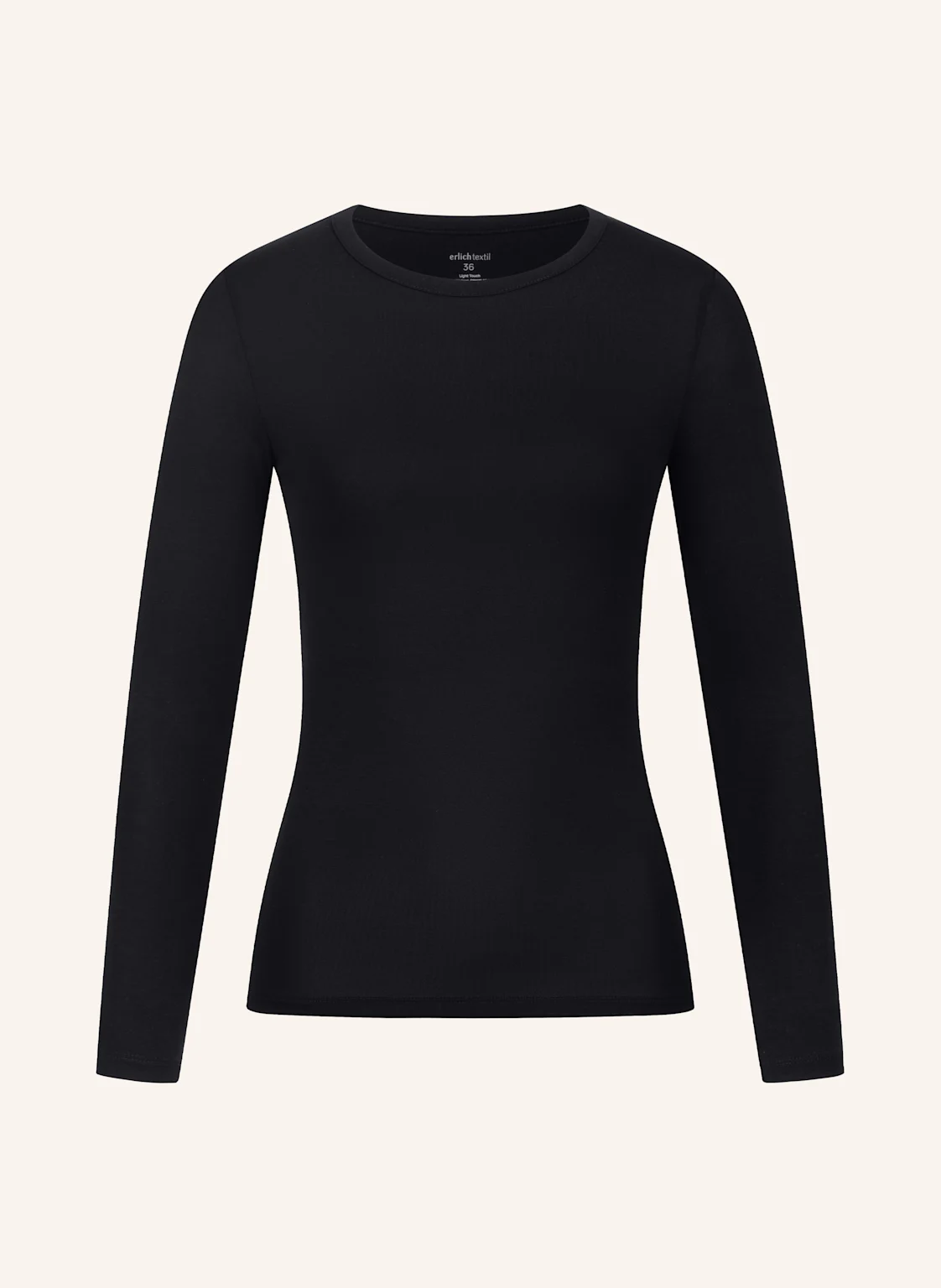 erlich textil Light Touch schmales Langarmshirt mit Lyocell - seidig weich