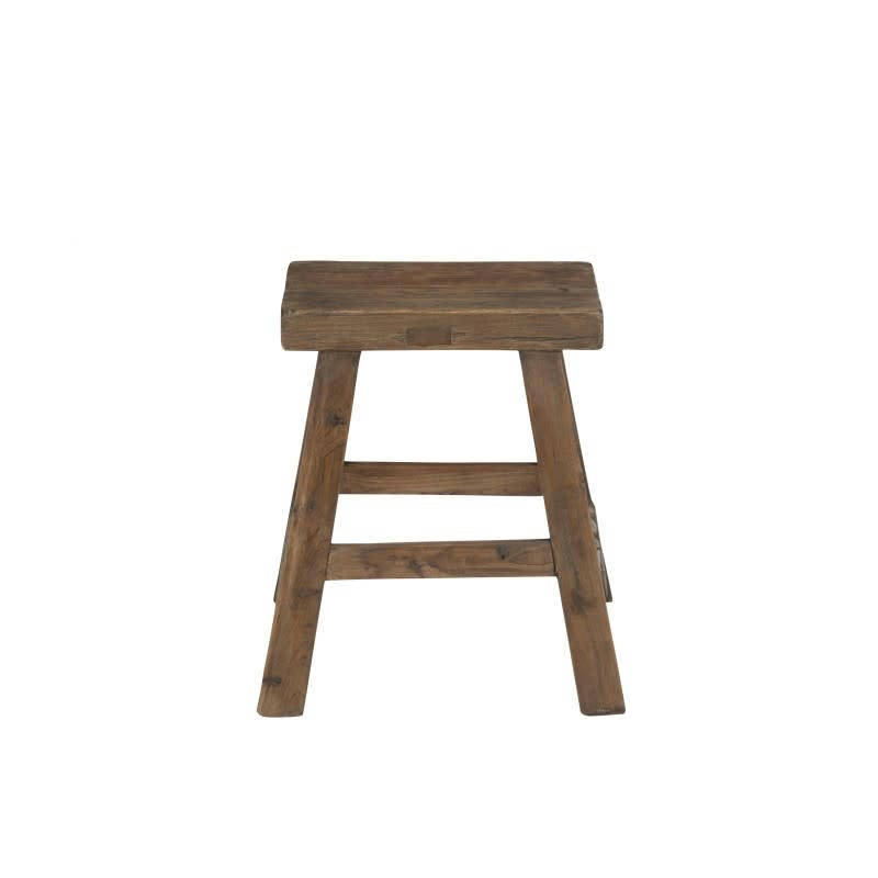 BOIS - Tabouret rectangulaire en bois marron