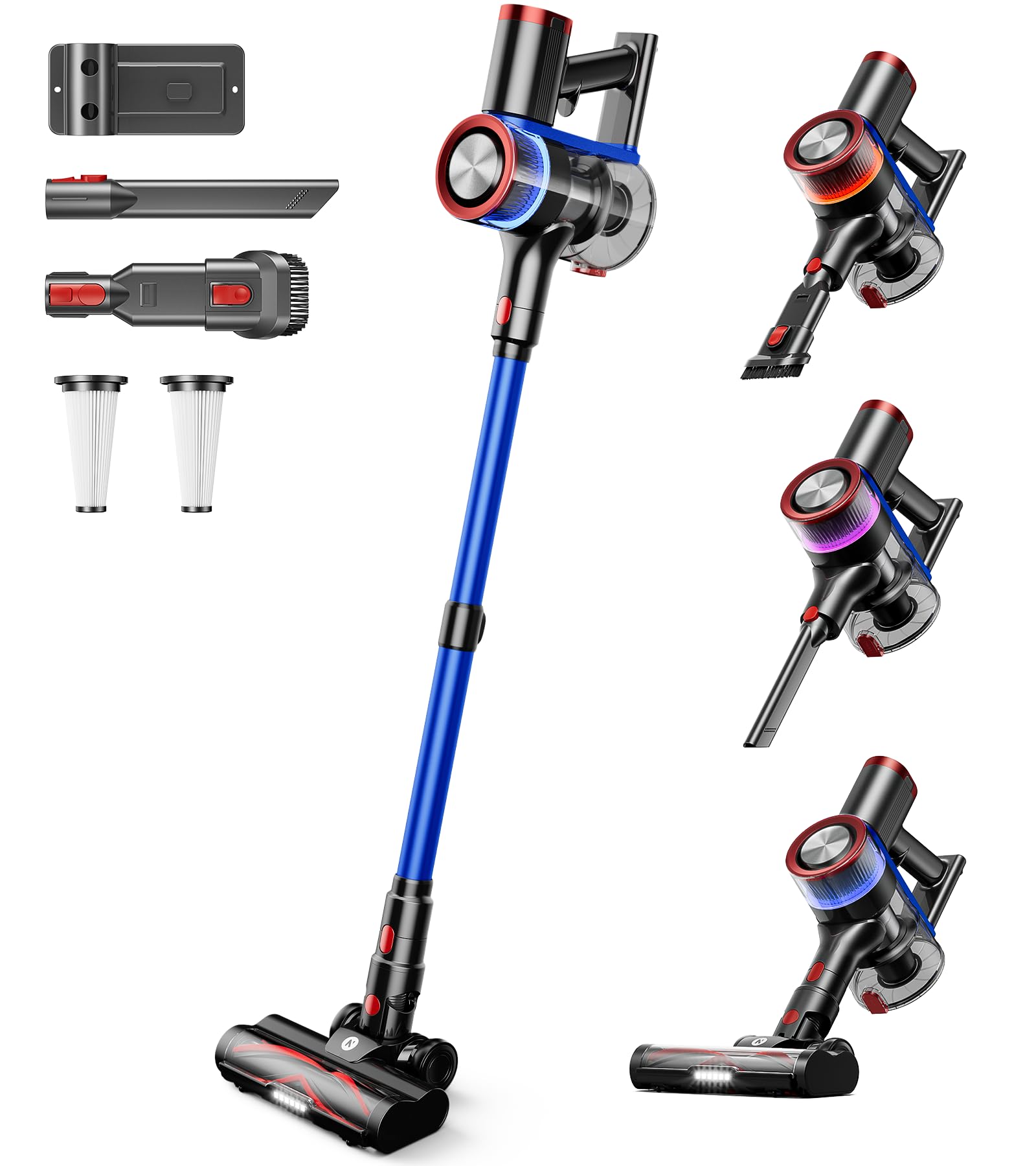NADALY Cordless Vacuum Cleaner 550W 65Min Lightweight 8-in-1