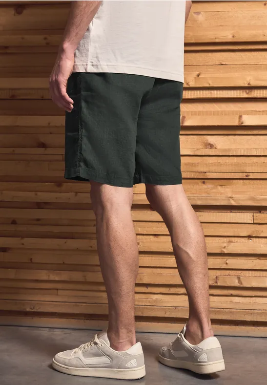 Relaxed Fit Leinenshorts