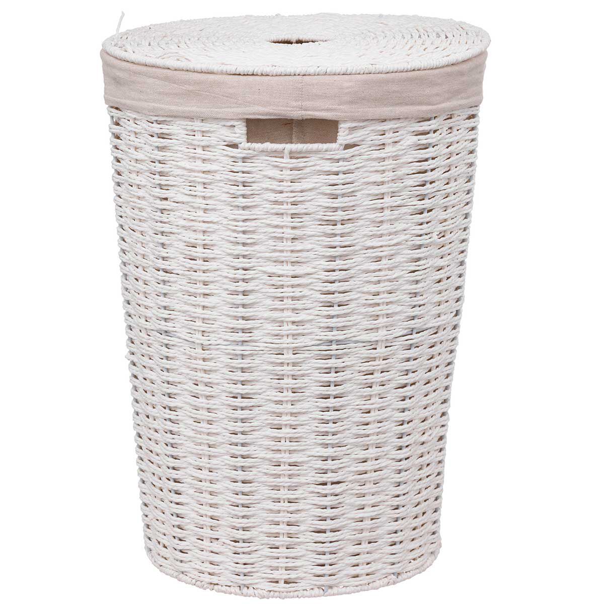 Cesto de roupa wc redondo COSTA branco 40l