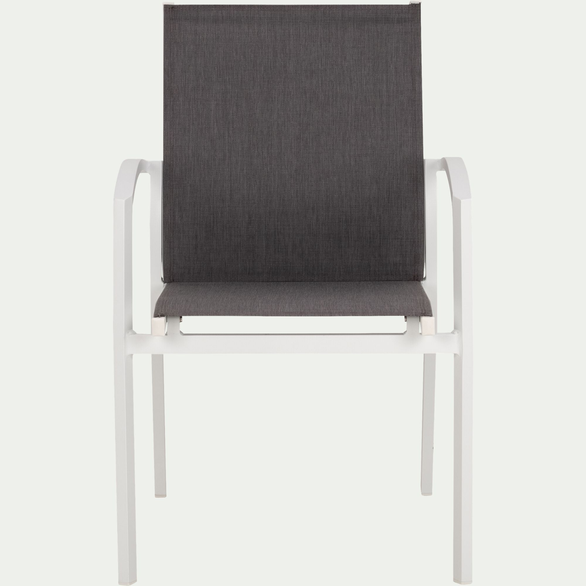 LANCIANO - Chaise de jardin avec accoudoirs en aluminium - gris