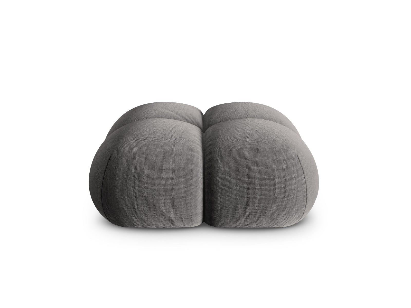 Cosmopolitan Design Poef Loretto flueel grijs - 90x90x40cm