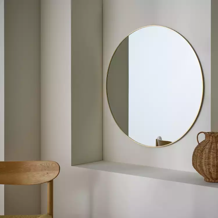 Habitat Gold Round Wall Mirror - 80x80cm