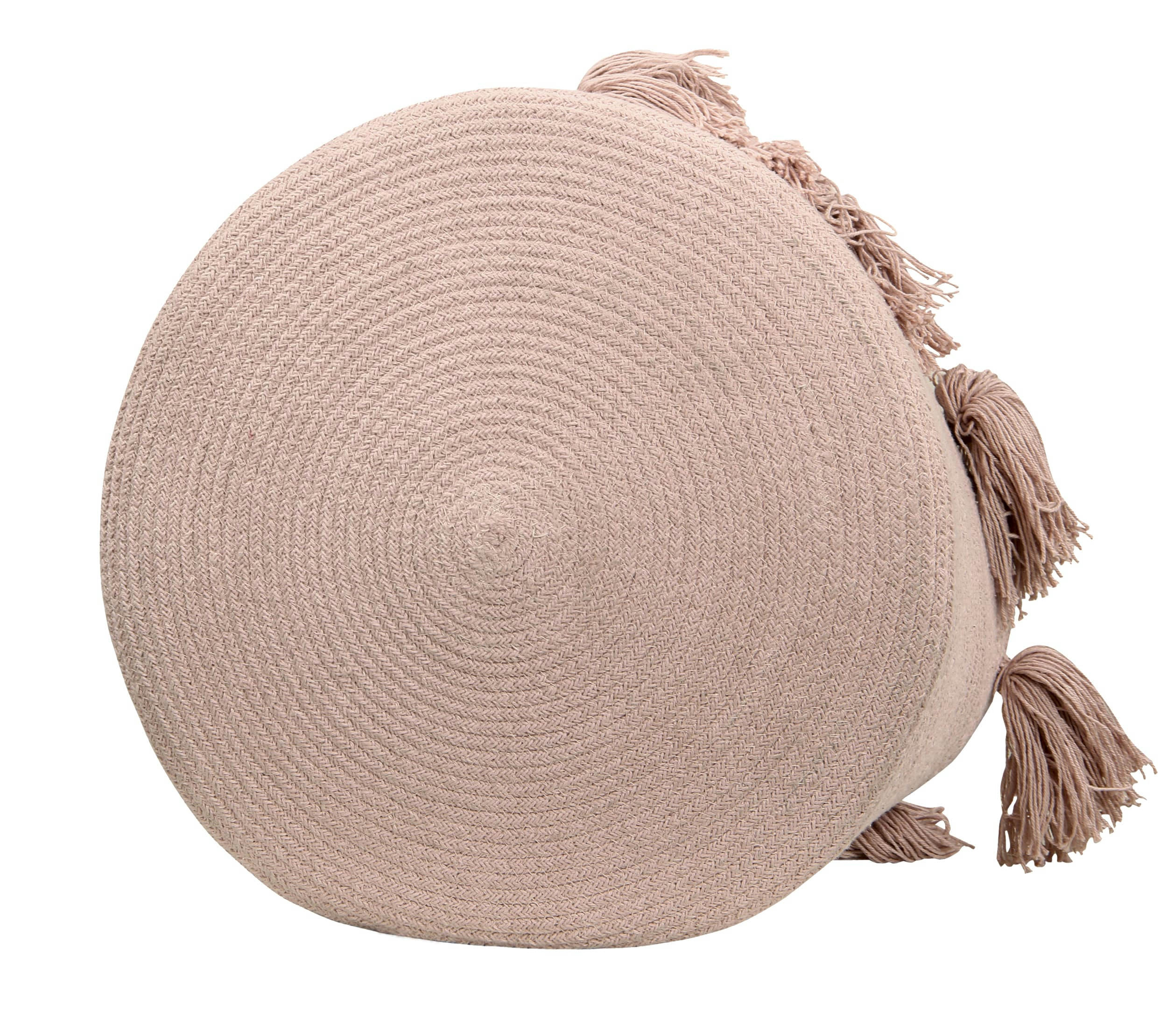 TASSELS - Corbeille en coton rose 30xØ45