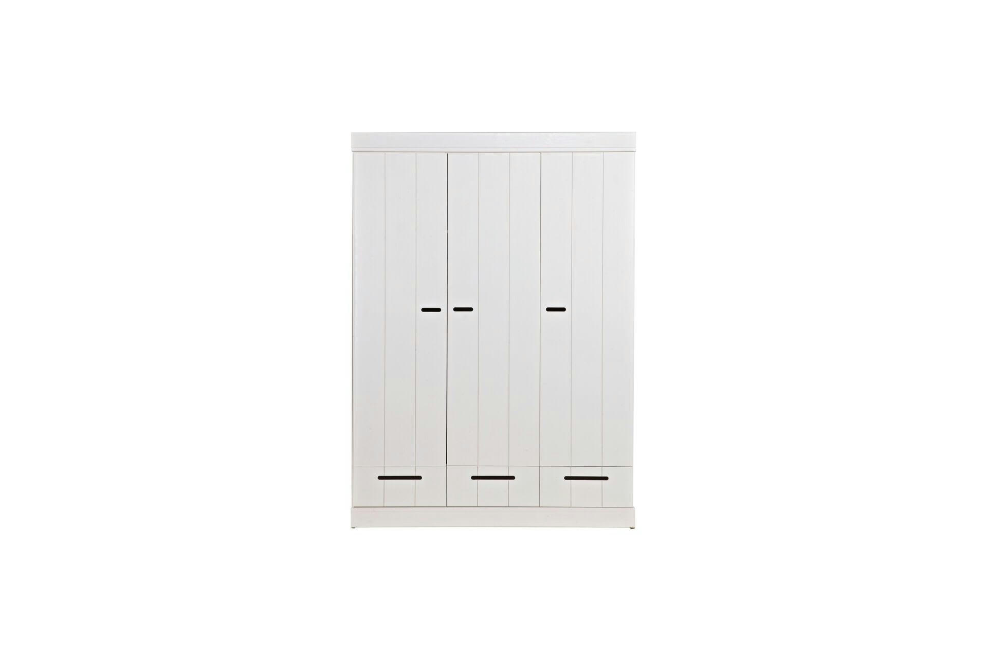 CONNECT - Armoire 3 portes et 3 tiroirs en bois blanc
