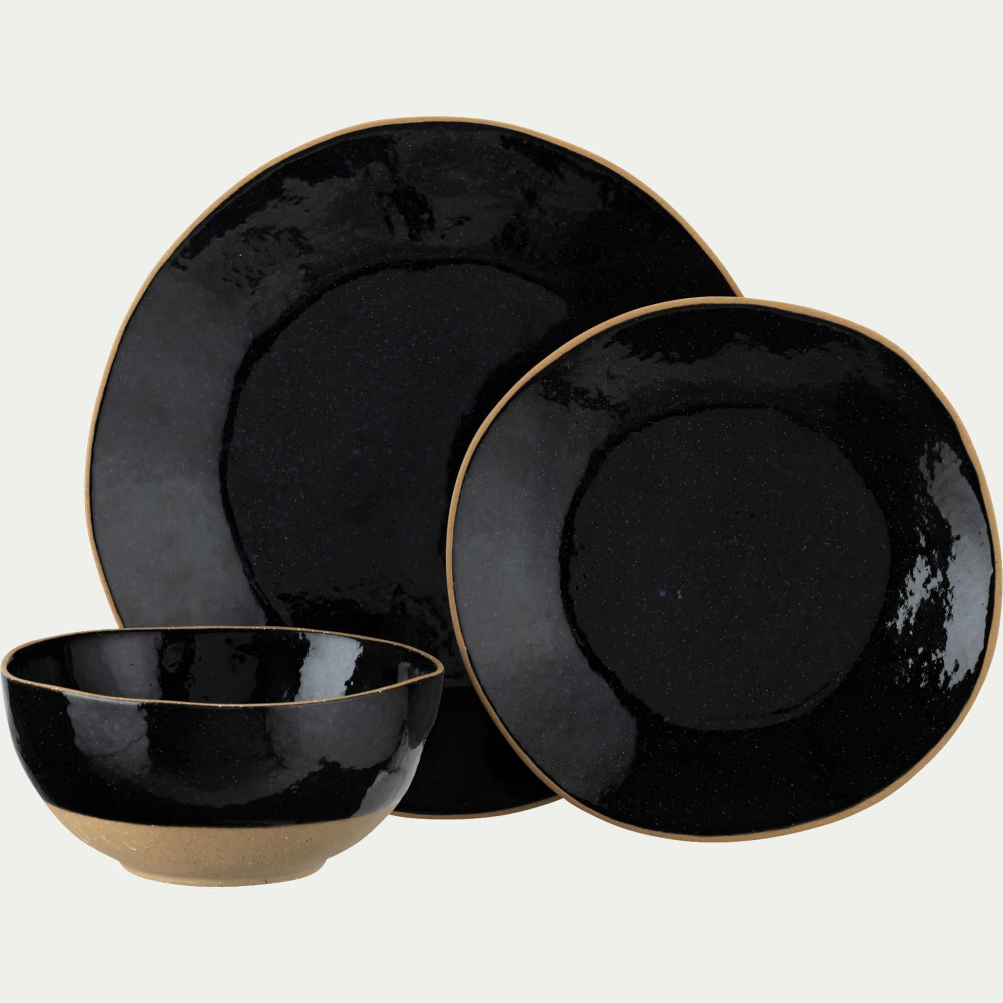 AGATE - Bol en grès recyclé D15,8cm - noir