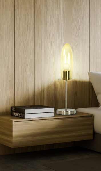 Lampa 1x60w MELOT e27 nikeil mat z kloszem promocja