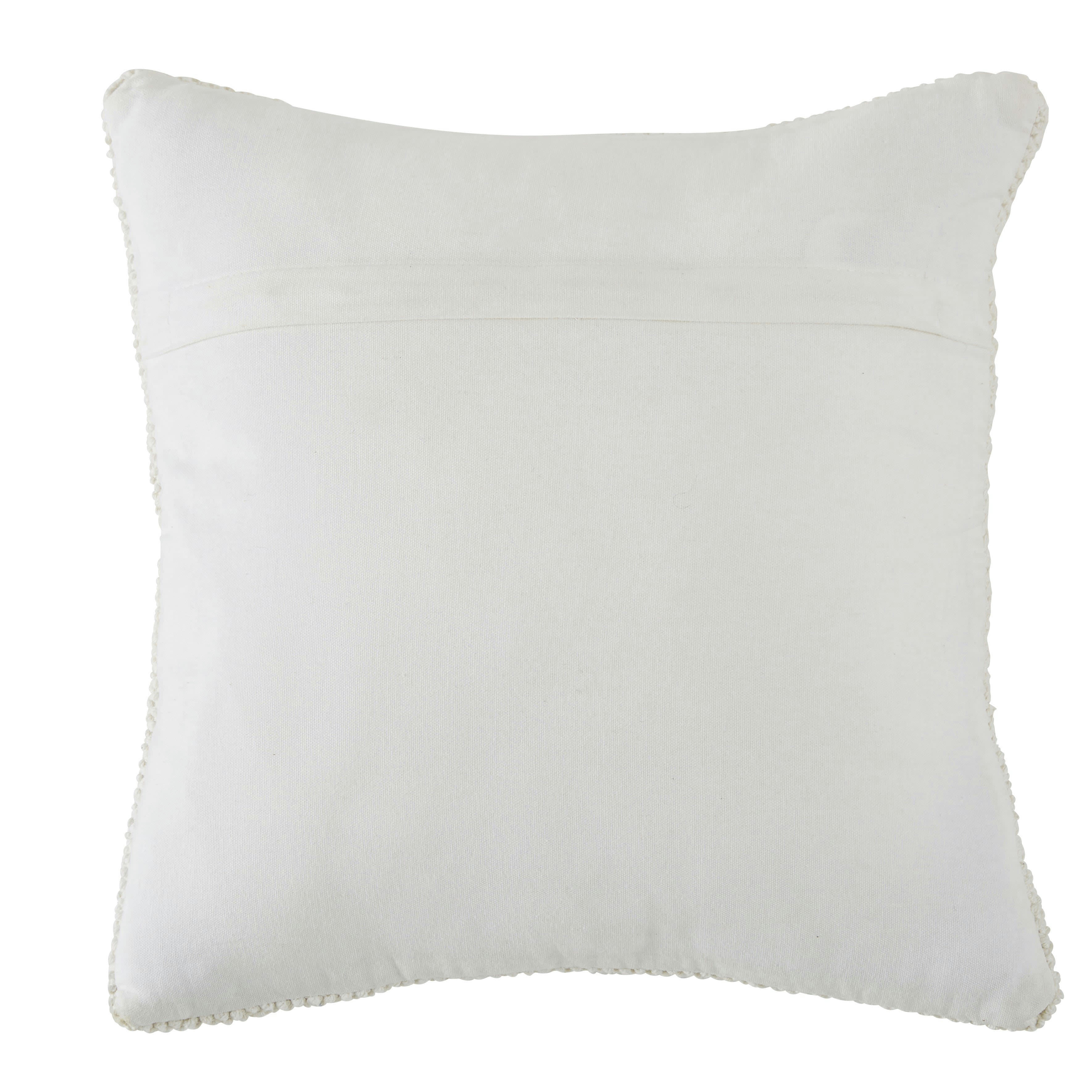 ALCYONE - Coussin en coton tissé beige effet gros grain 45x45