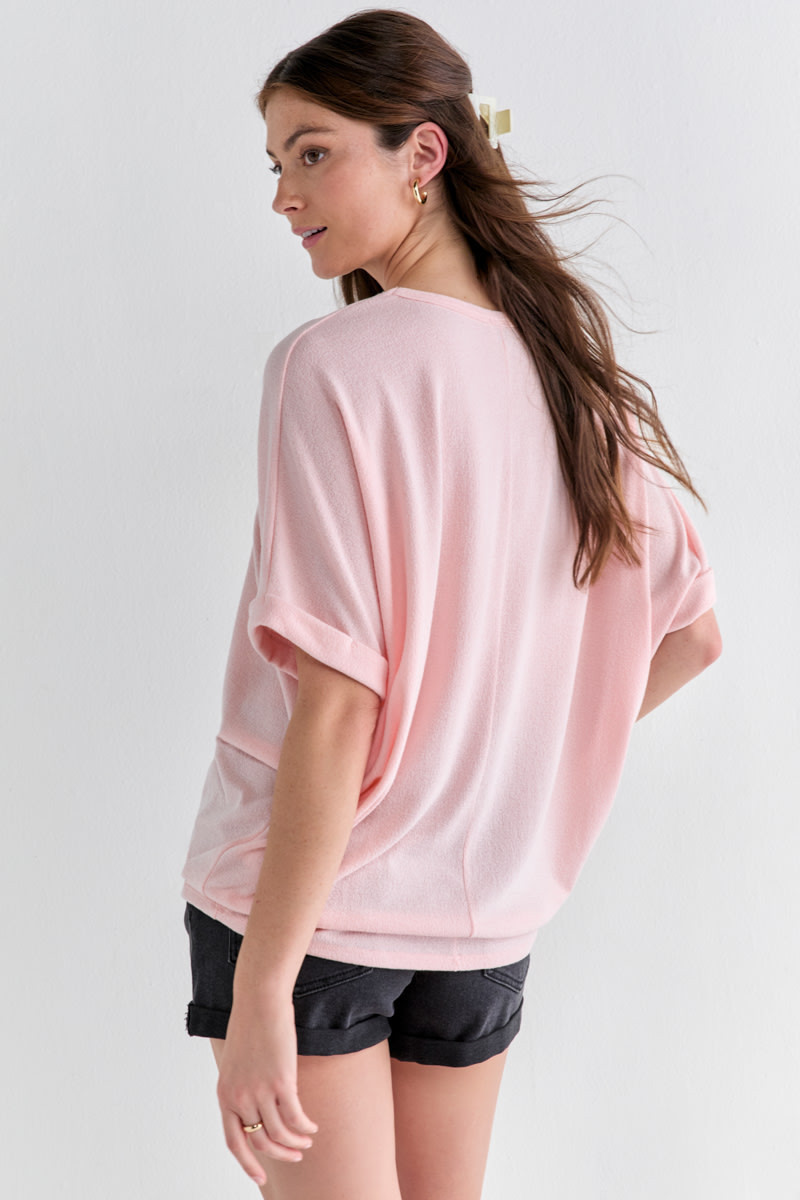 Annabeth Crew Neck Dolman Tee