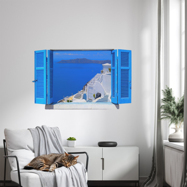 Naklejka dziura 3D górska panorama efekt na ścianę 60x36