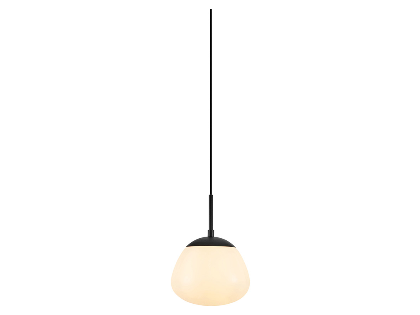 Lampa wisząca Rise metalowa biało-czarna