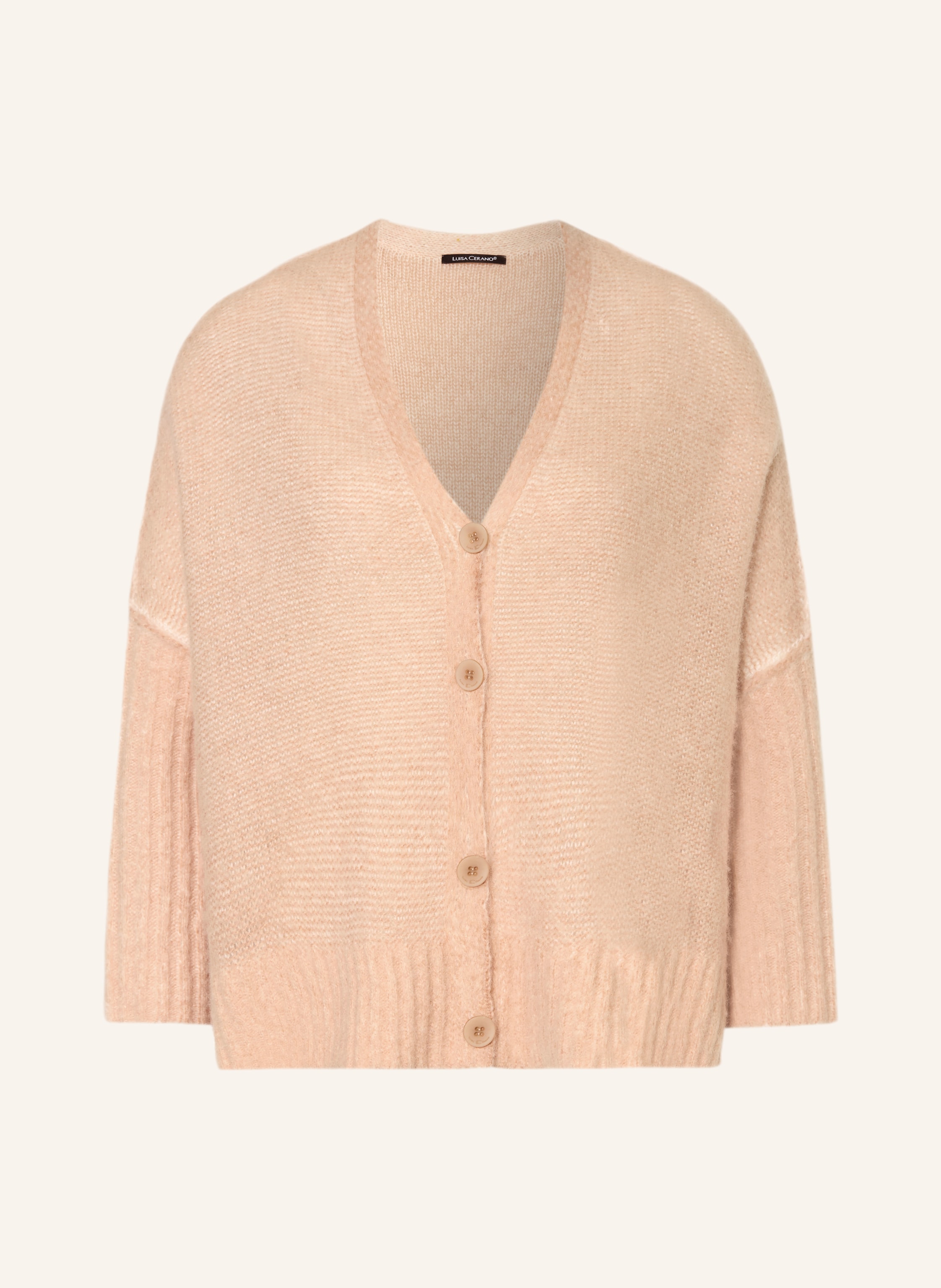 LUISA CERANO Strickjacke mit Alpaka und 3/4-Arm