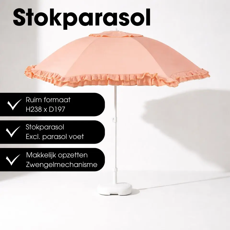 Mica Decorations Kantelbare Parasol 238 x &Oslash;195 cm