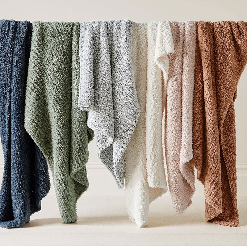 Munich Pink Champagne Feather Yarn Throw