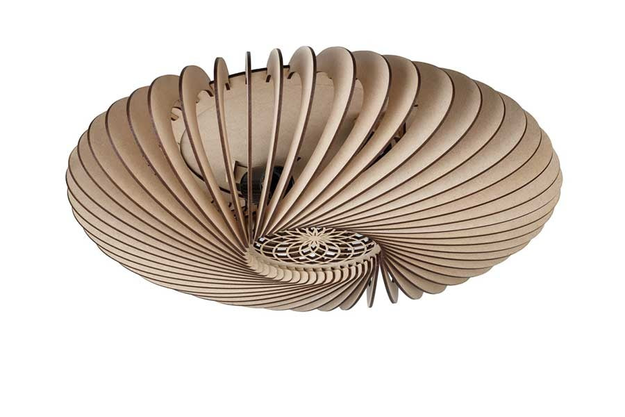 Blij Design plafondlamp Swan - 2 lichts - 48 x 13  cm - beige