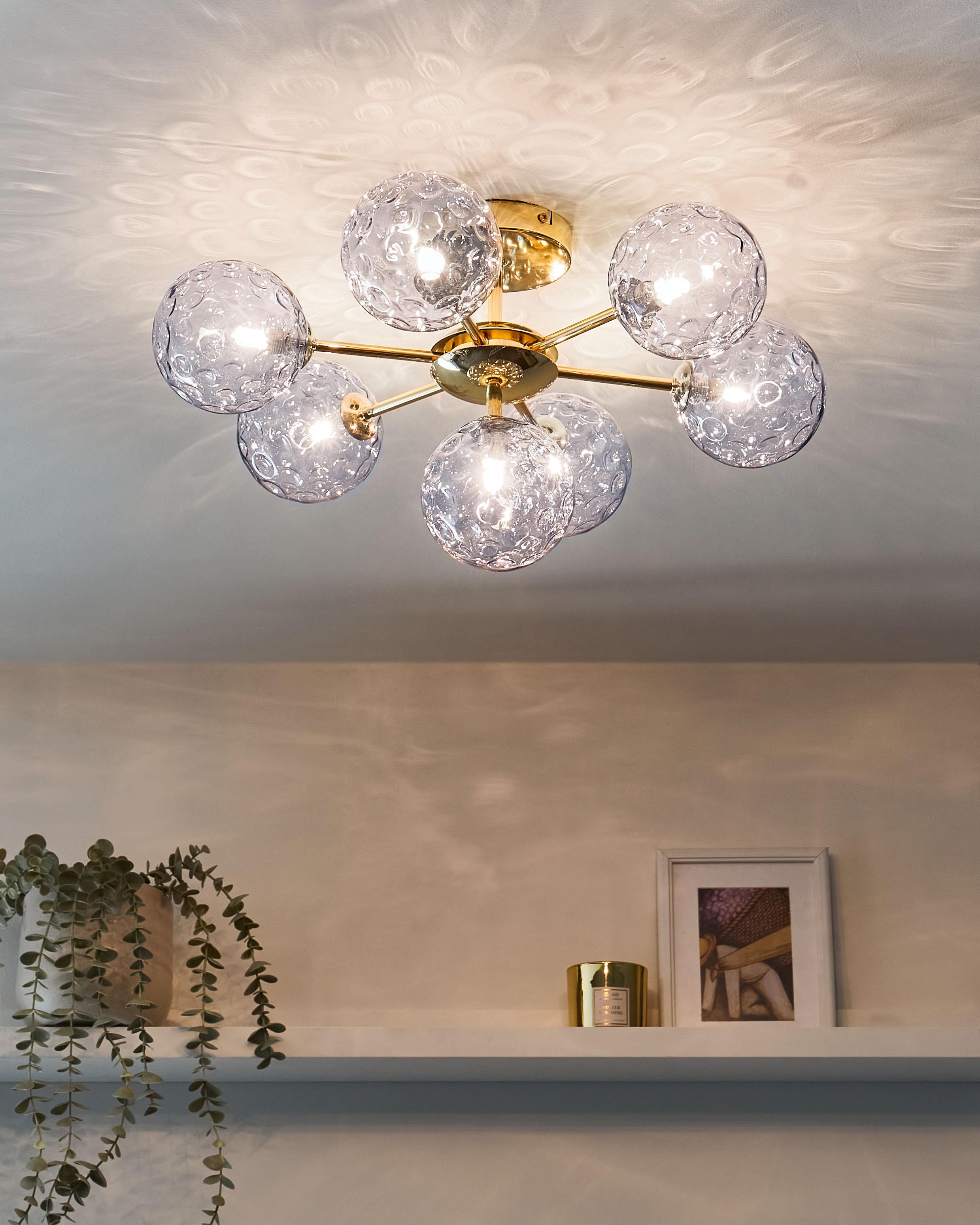 Ceiling Lamp ANADYR Glass Blue