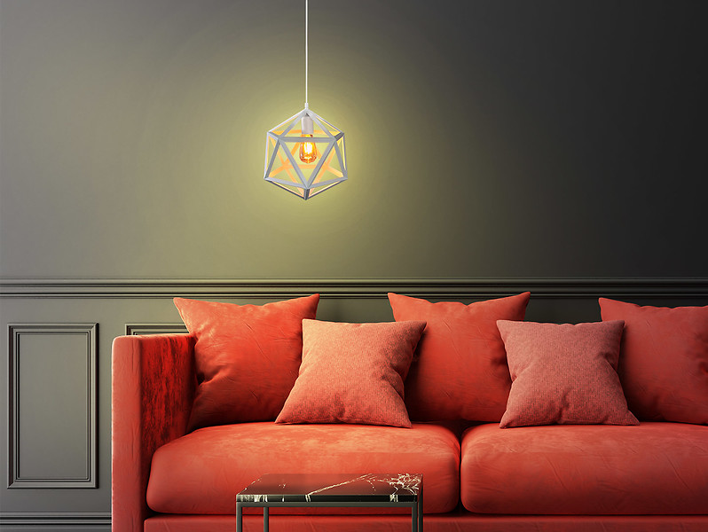 Lampa wisząca Denmark metalowa biała