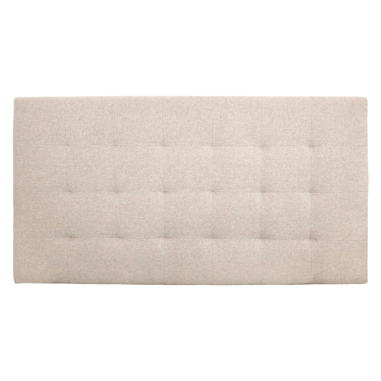 - Tête de lit polyester capitonnée beige 160x80cm