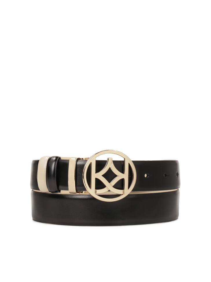 Double-sided leather belt