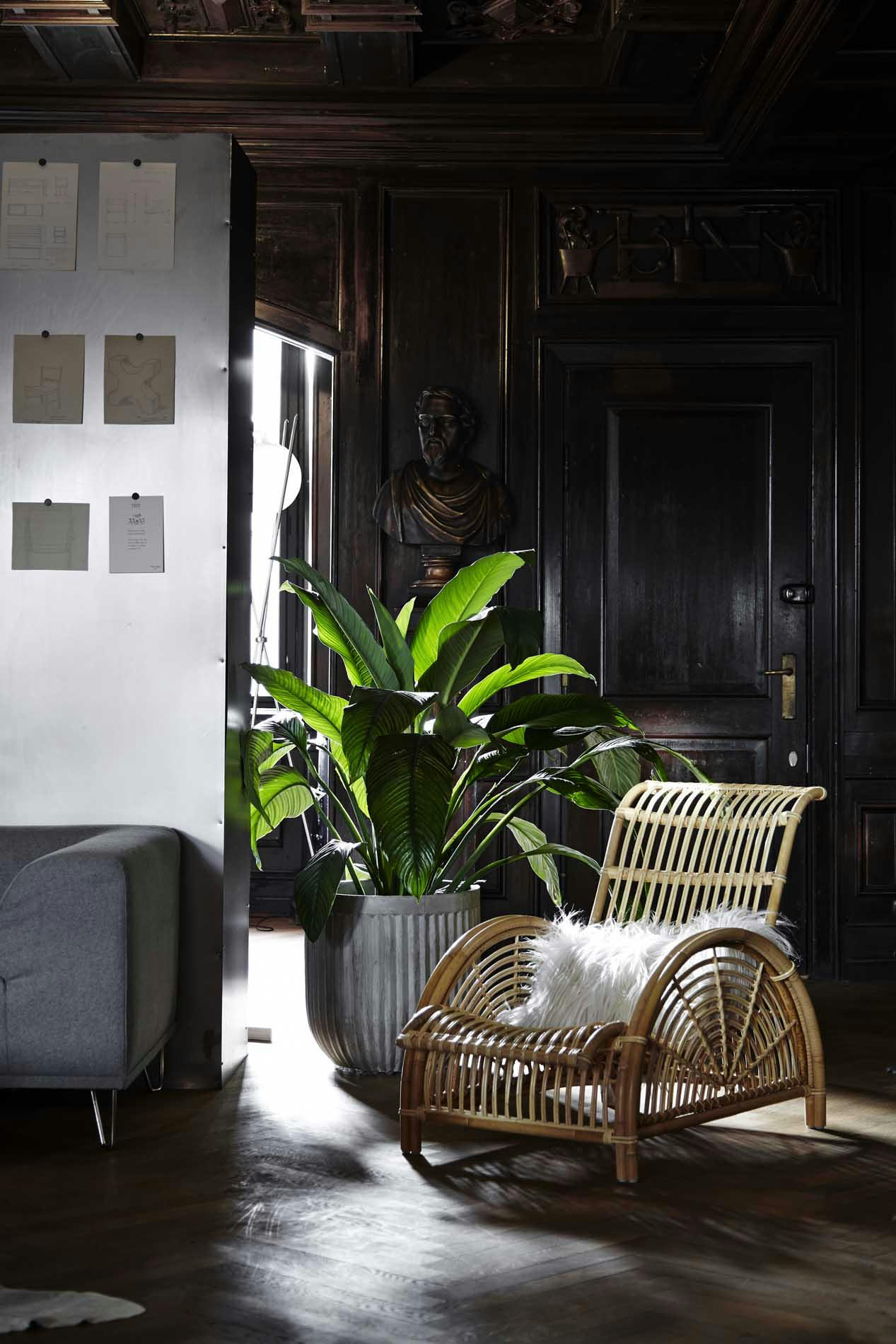 PARIS - Fauteuil en rotin by Arne Jacobsen