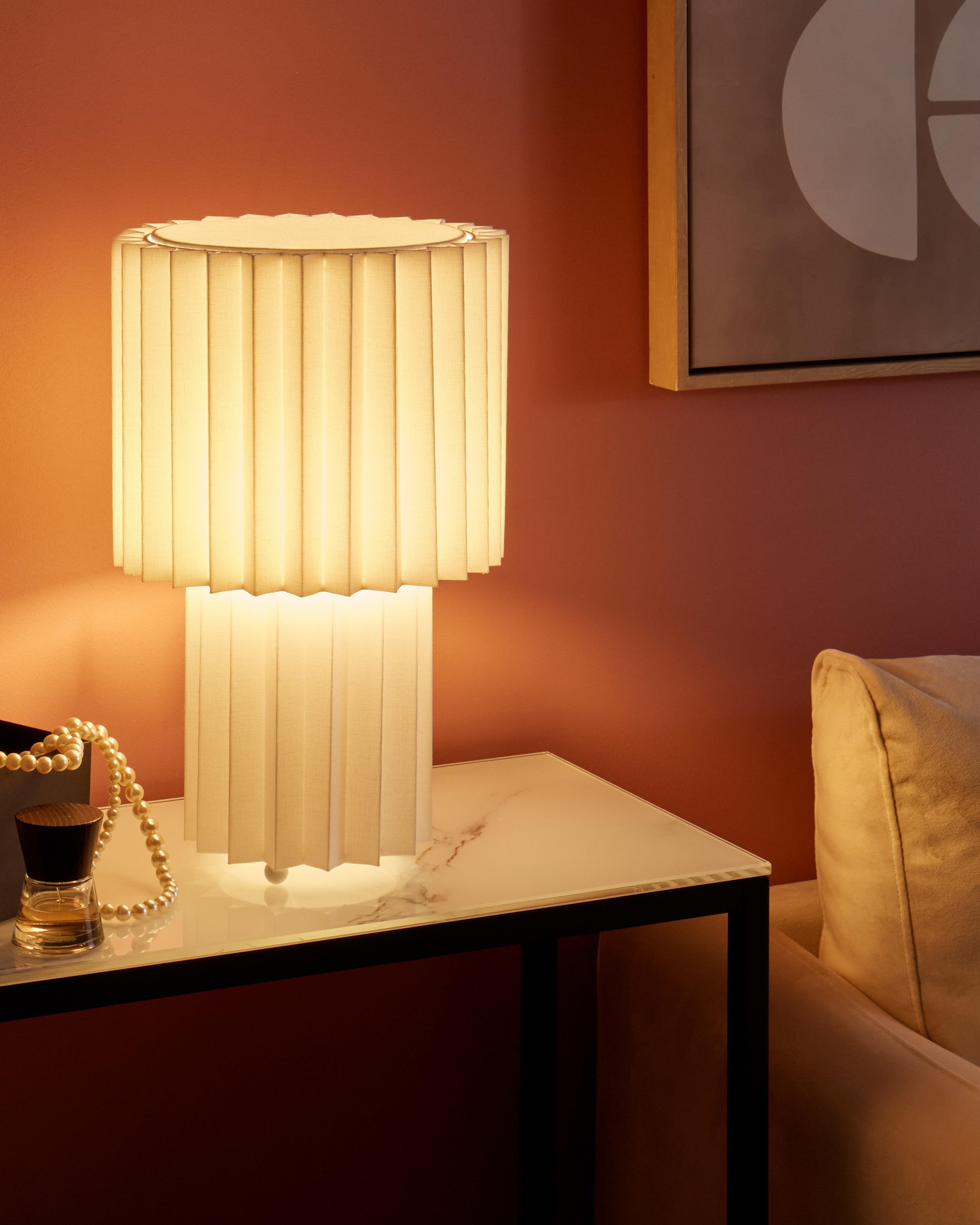 Table Lamp ALFEIOS Linen White