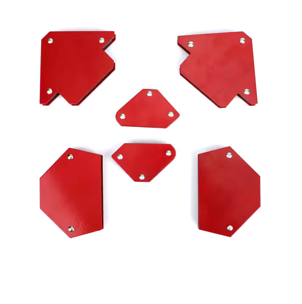 Mastercraft Welding Magnets, Red, 6-Pc