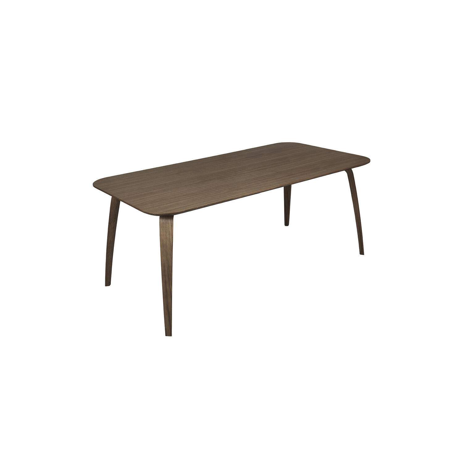 GUBI Rectangular Dining Table, matt lacquered american walnut