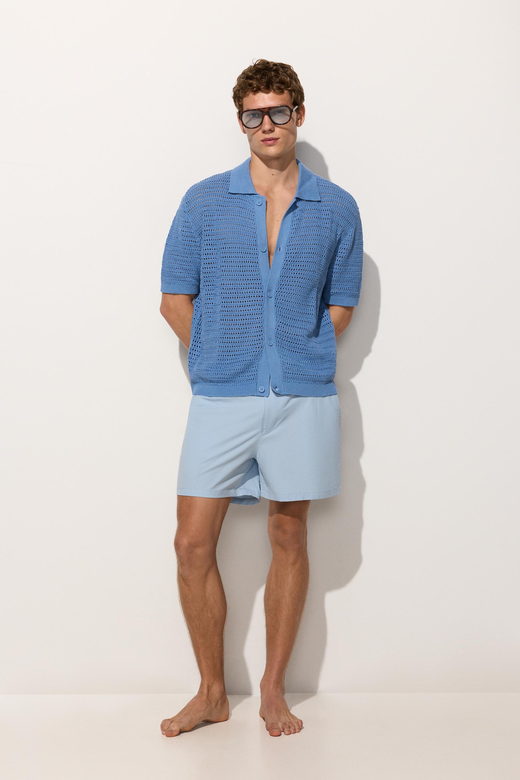 Camisa punto calado cropped