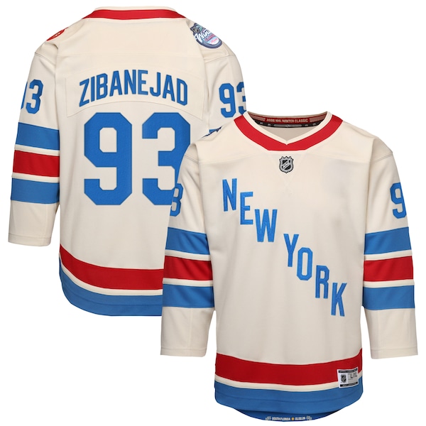 Mika Zibanejad New York Rangers Outerstuff Youth 2026 NHL Winter Classic Premier Jersey - White