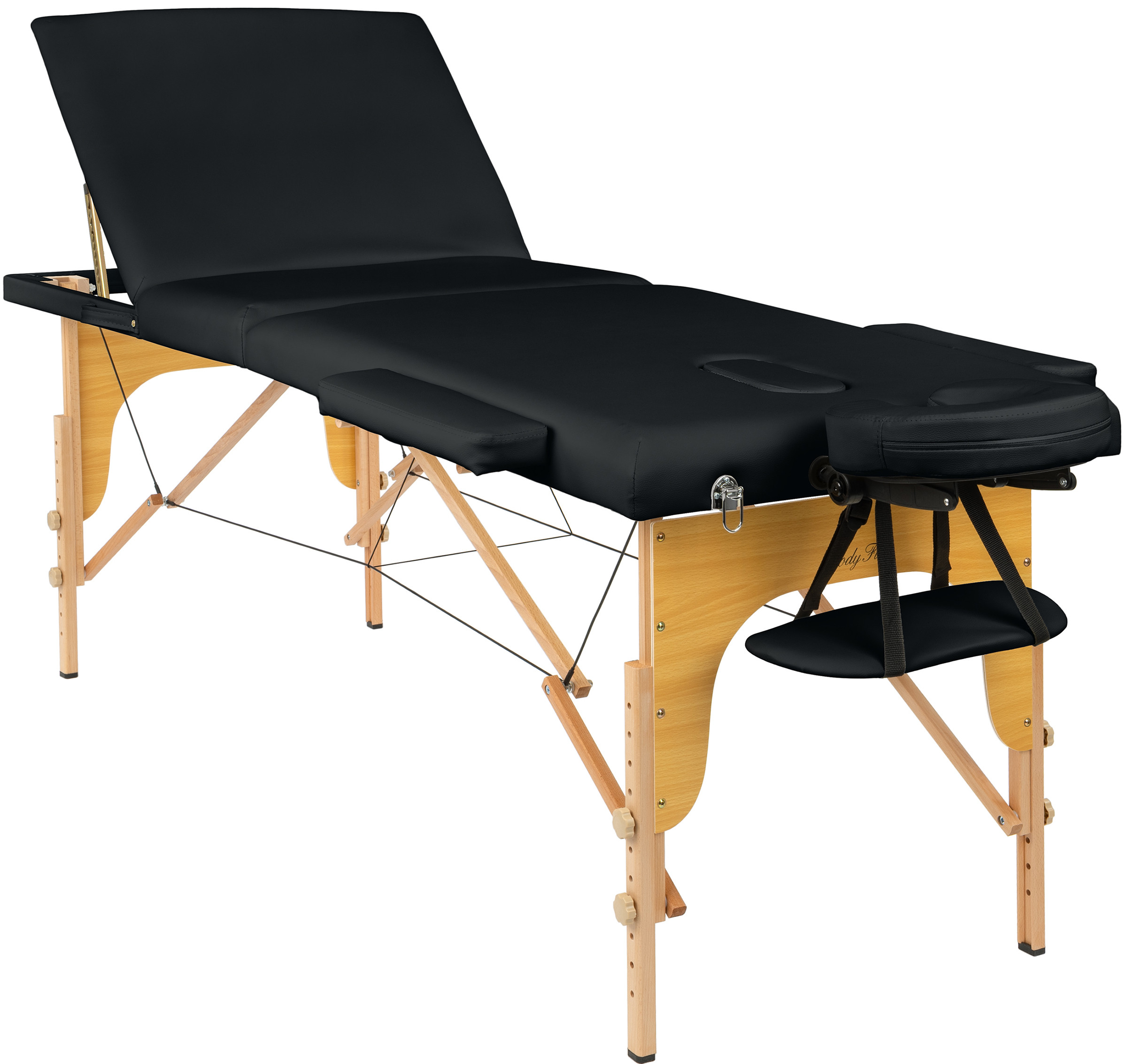 Łóżko do masażu FUNFIT HOME&GARDEN stół 3 segmentowy drewniany XXL   torba