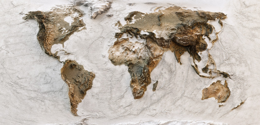 Fototapeta Mapa Świata Z Efektem 3D 90x60cm