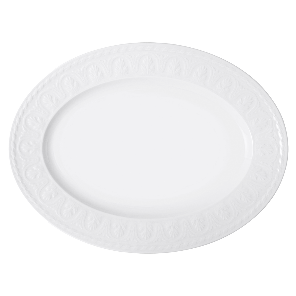 Cellini Serving Platter - White, 15.8'' x 11.7'', Premium Porcelain