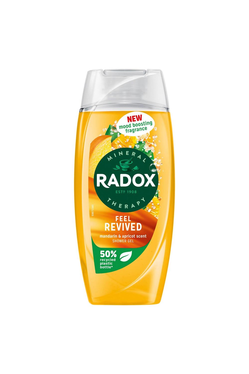 Radox Shower Gel' Feel Revived with Mandarin & apricot Scent, 3 x 225ml