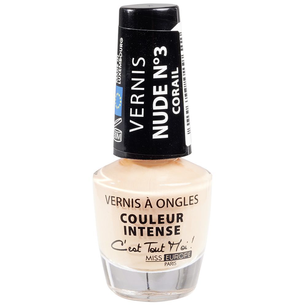 Vernis à ongles métallique intense nude corail N°3