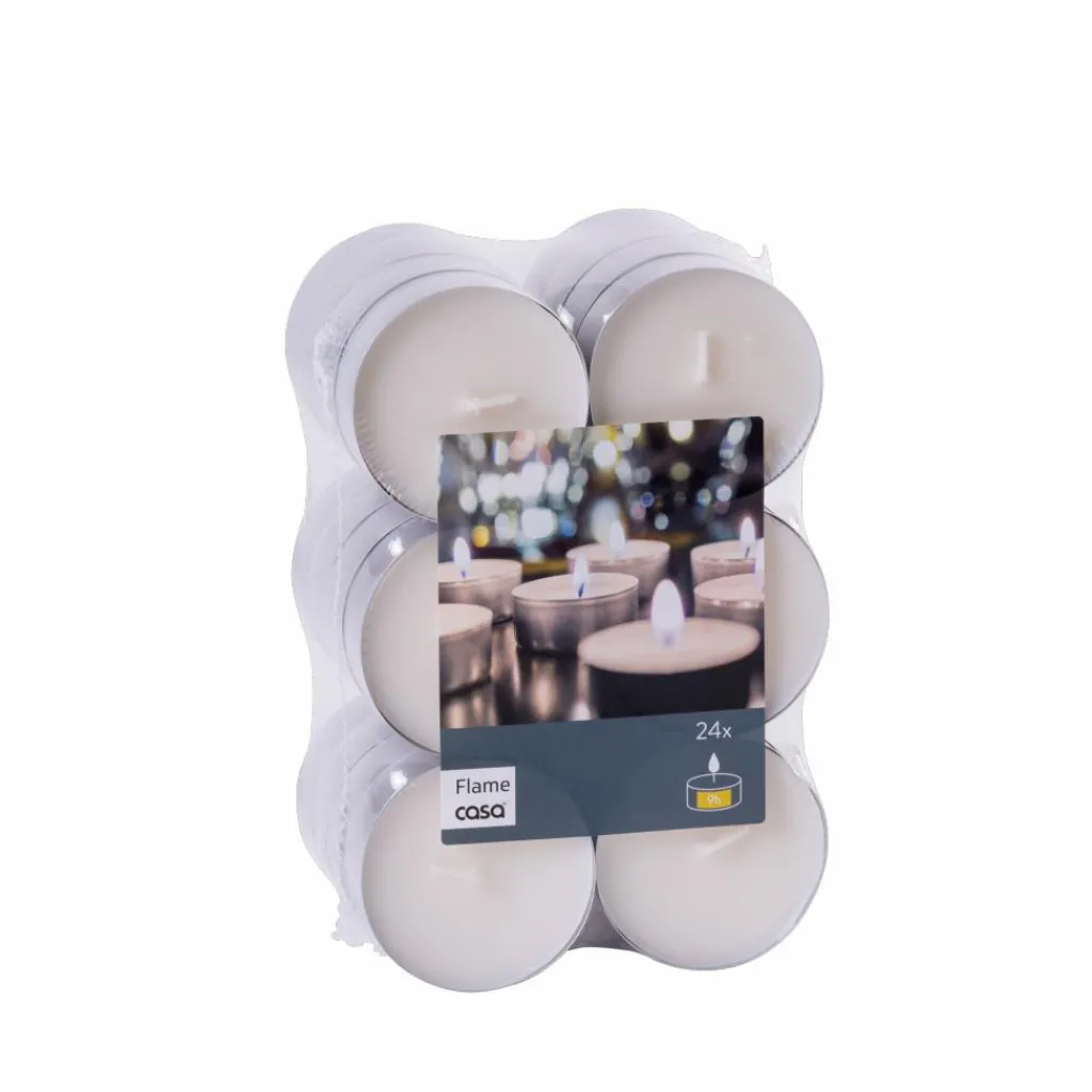 Bougies^CASA FLAME Bougies Chauffe-plat Set De 30 Blanc
