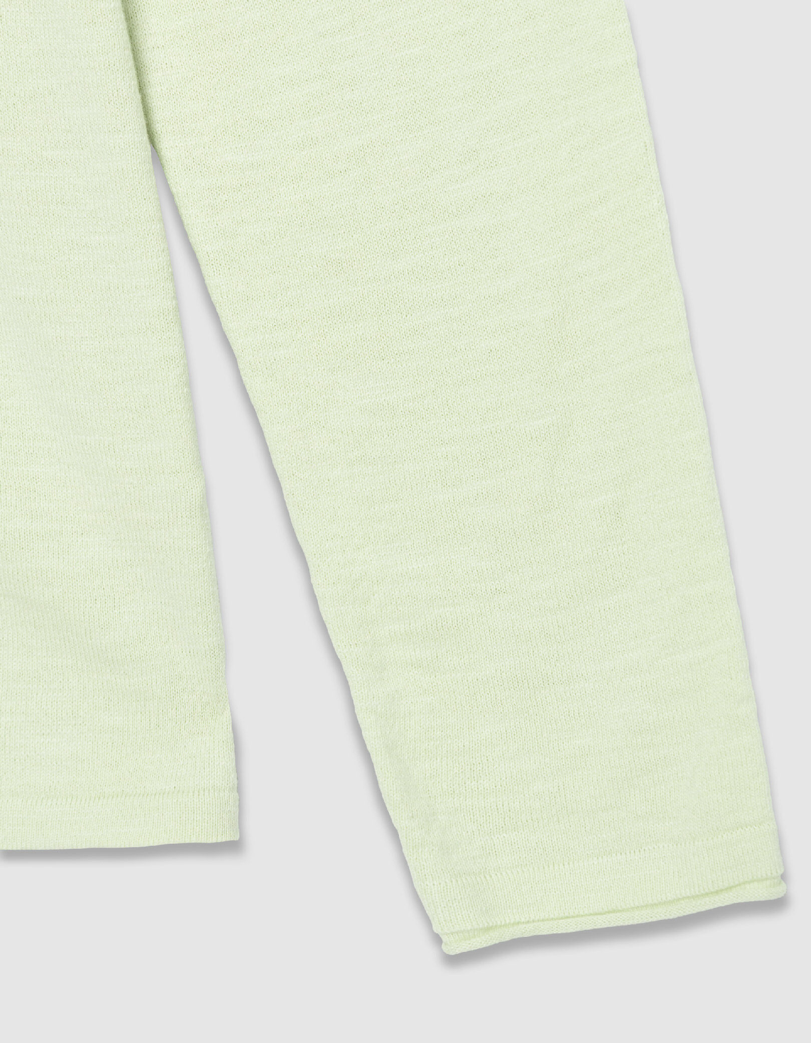 Pull bleu coton bio tricot fin flammé Homme