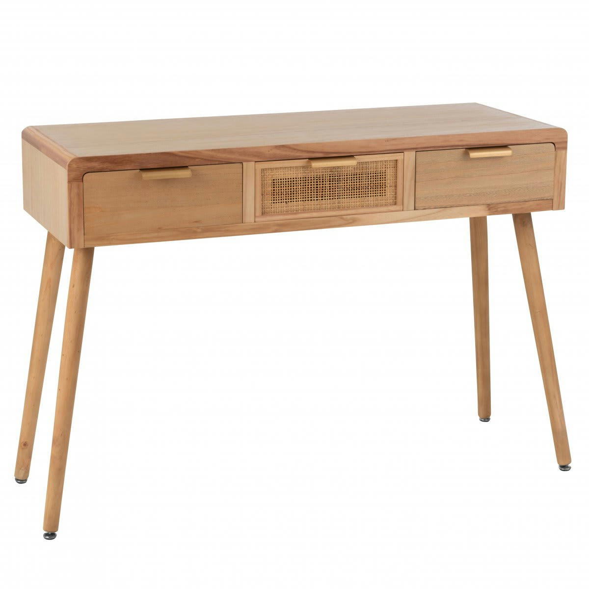 BELGRADE - Console scandinave en bois tiroir cannage