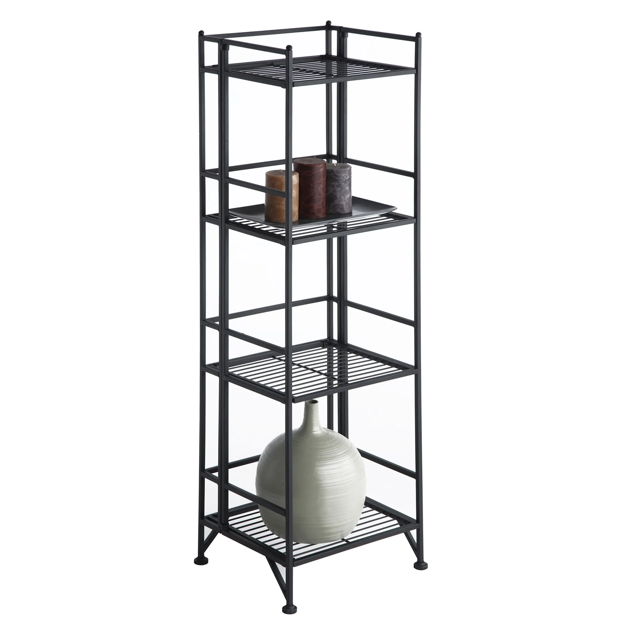 Convenience Concepts Xtra Storage 4 Tier Folding Metal Shelf