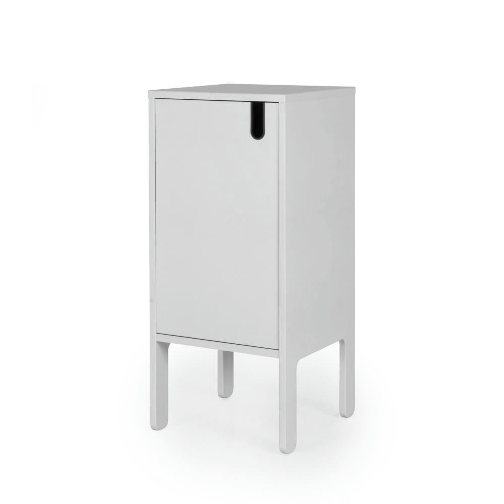 UNO - Petit meuble de rangement en bois H89cm blanc