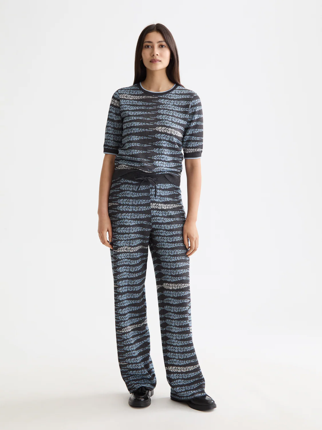 Lurex Jacquard Knitted Tee