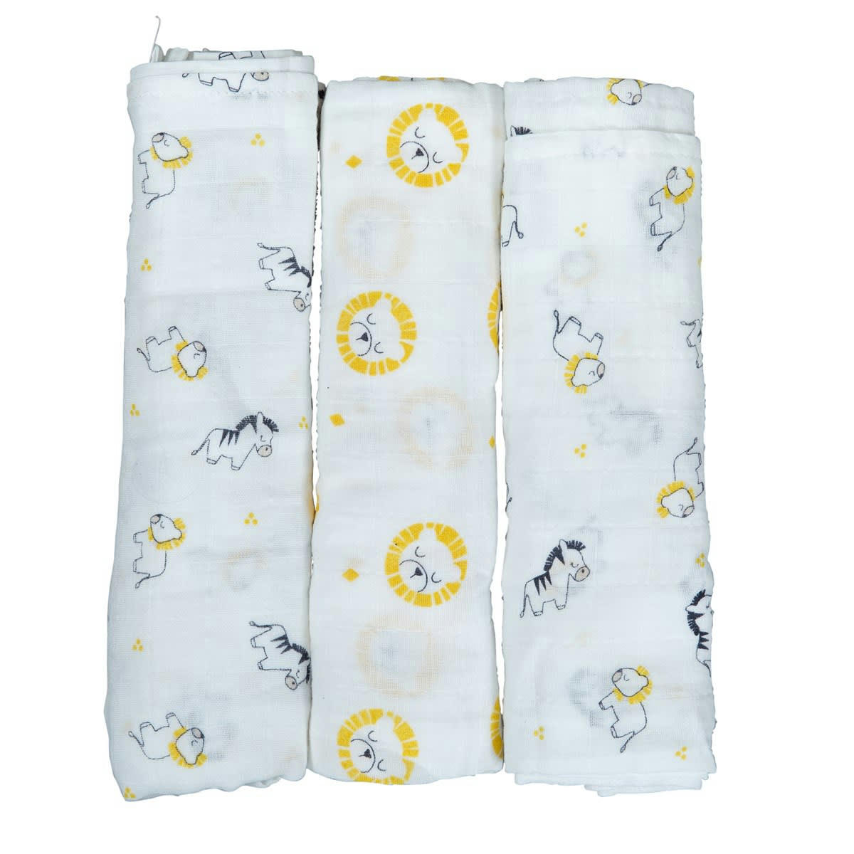 PLUCHE ET POMPON - Langes  70x70cm en coton bio blanc