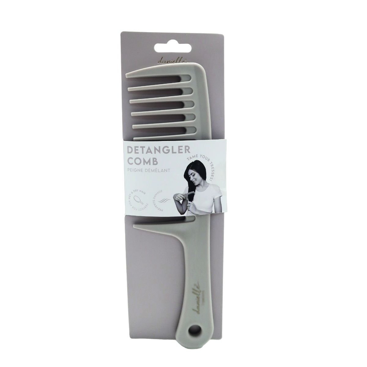 Danielle Creations Grey Wet/Dry Wide Teeth Comb