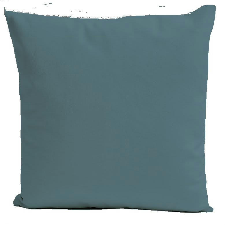 - Coussin uni velours gris bleu 40x40cm