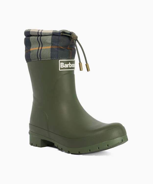 Mowbray Khaki - Tartan Top Wellington Boots