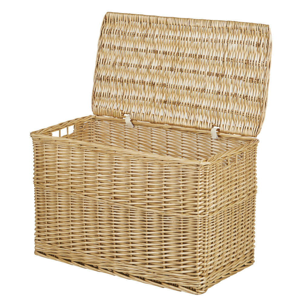 ALIENOR - Malle en osier tressé beige