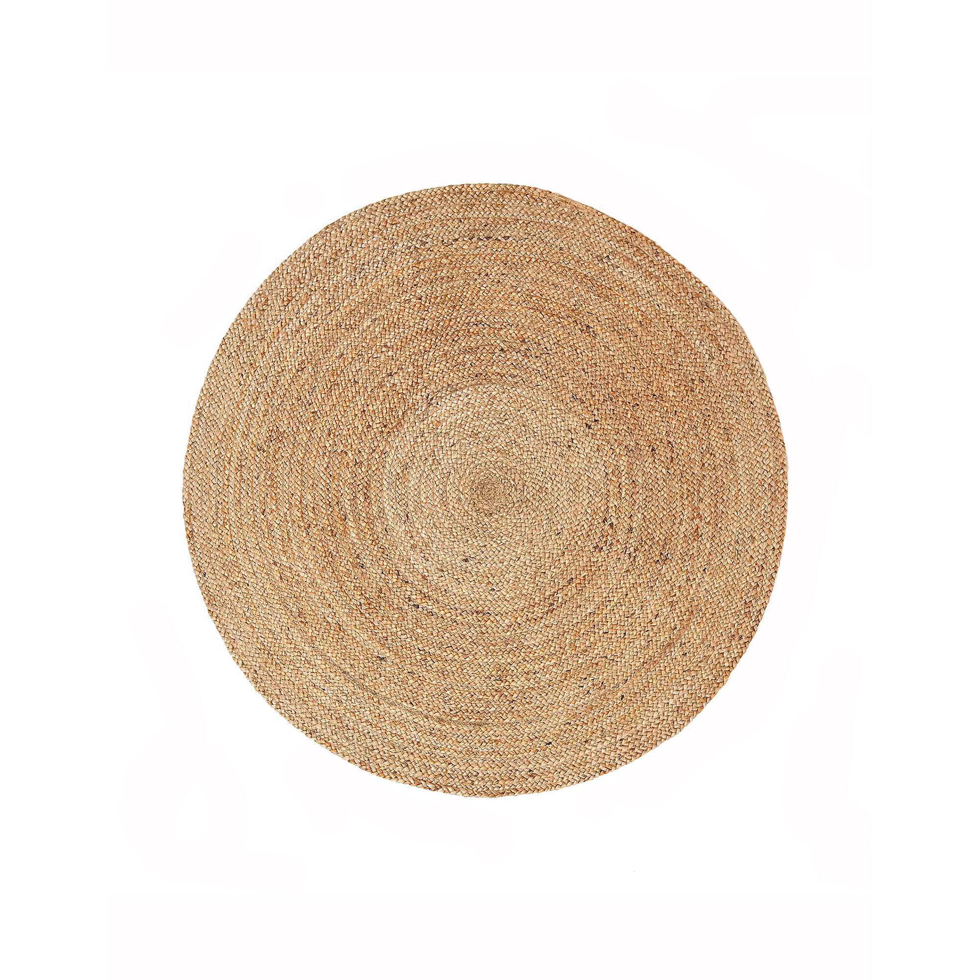 Tapis rond uni en jute tressé