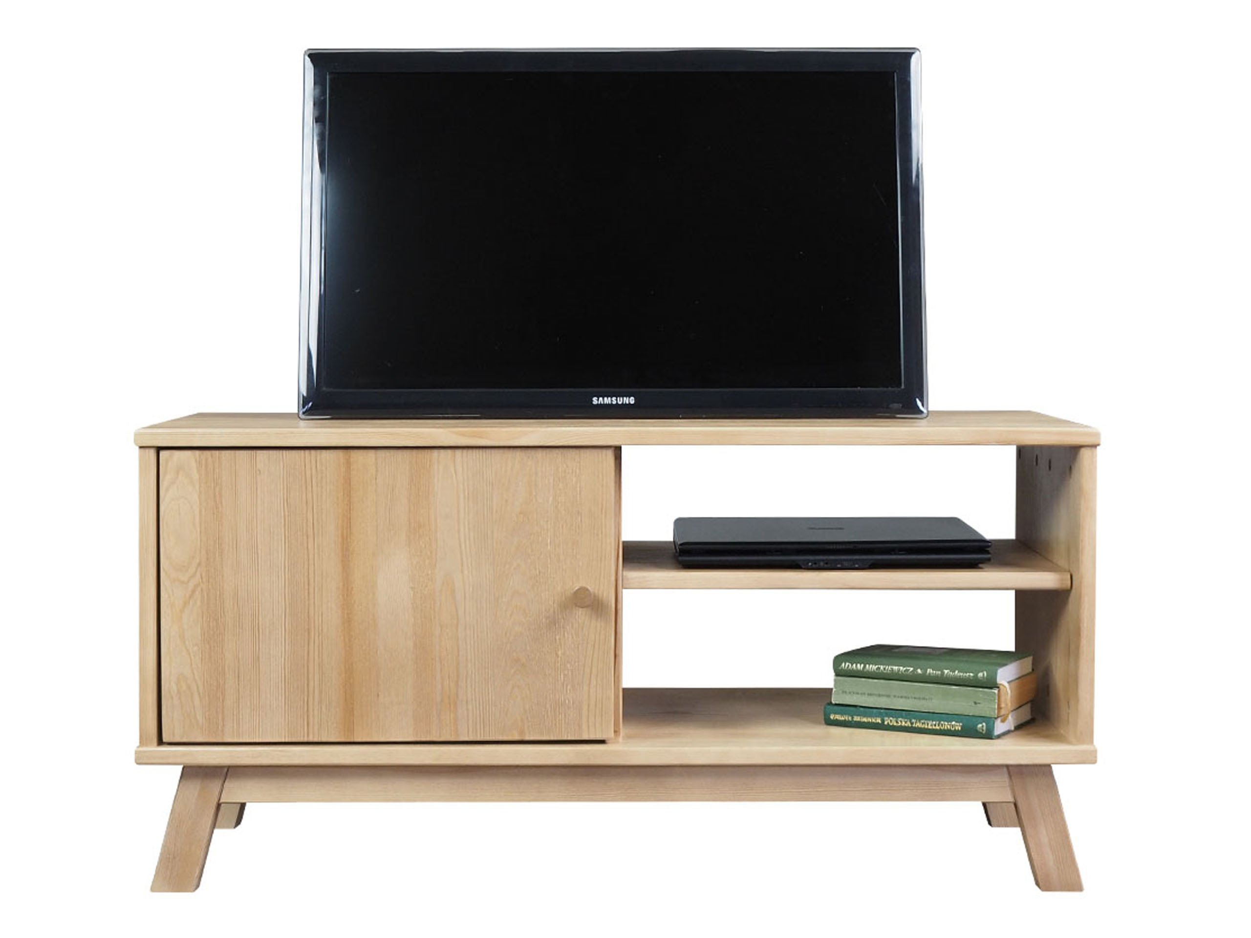 Szafka drewniana RTV OREGON WOOD 109 cm, kolor dębowy